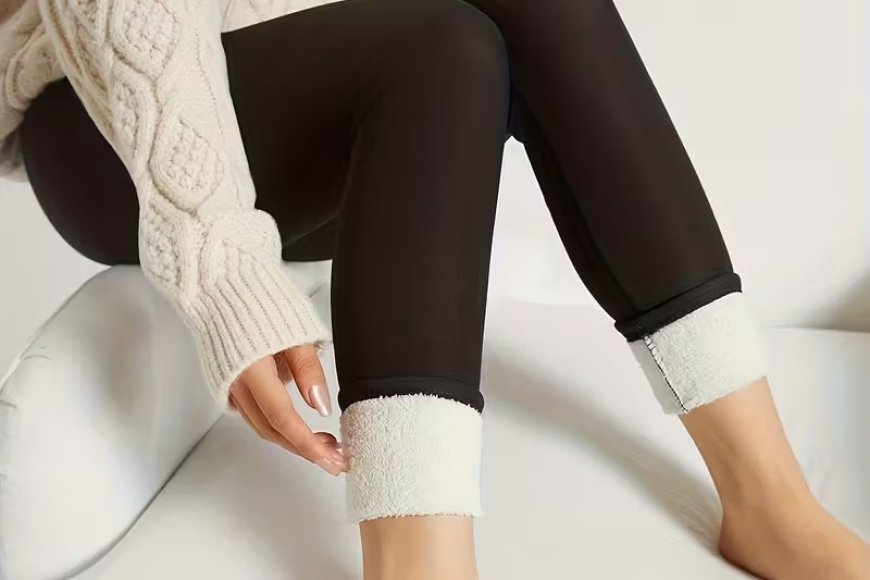 Зимові жіночі легінси з флісом та високою талією